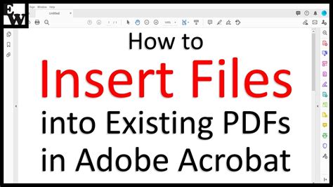 How to Insert Files into Existing PDFs in Adobe .